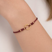 PULSERA HILO DHARMA - MARRON TERRACOTA