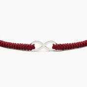 PULSERA HILO INFINITY PLATA 925 - BORGOÑA - HOMBRE