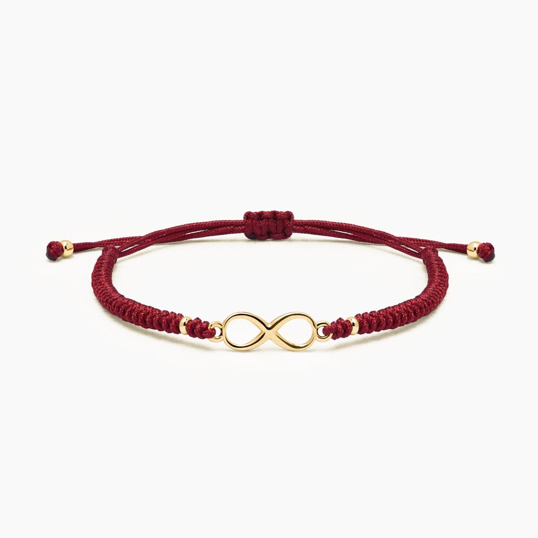 PULSERA HILO INFINIDAD - BORGOÑA