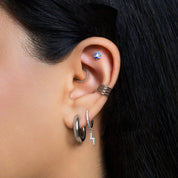 BORA PIERCING TITANIO SILVER 0.8x8mm LABRET - WATERPROOF