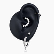 BORA PIERCING TITANIO SILVER 0.8x8mm LABRET - WATERPROOF