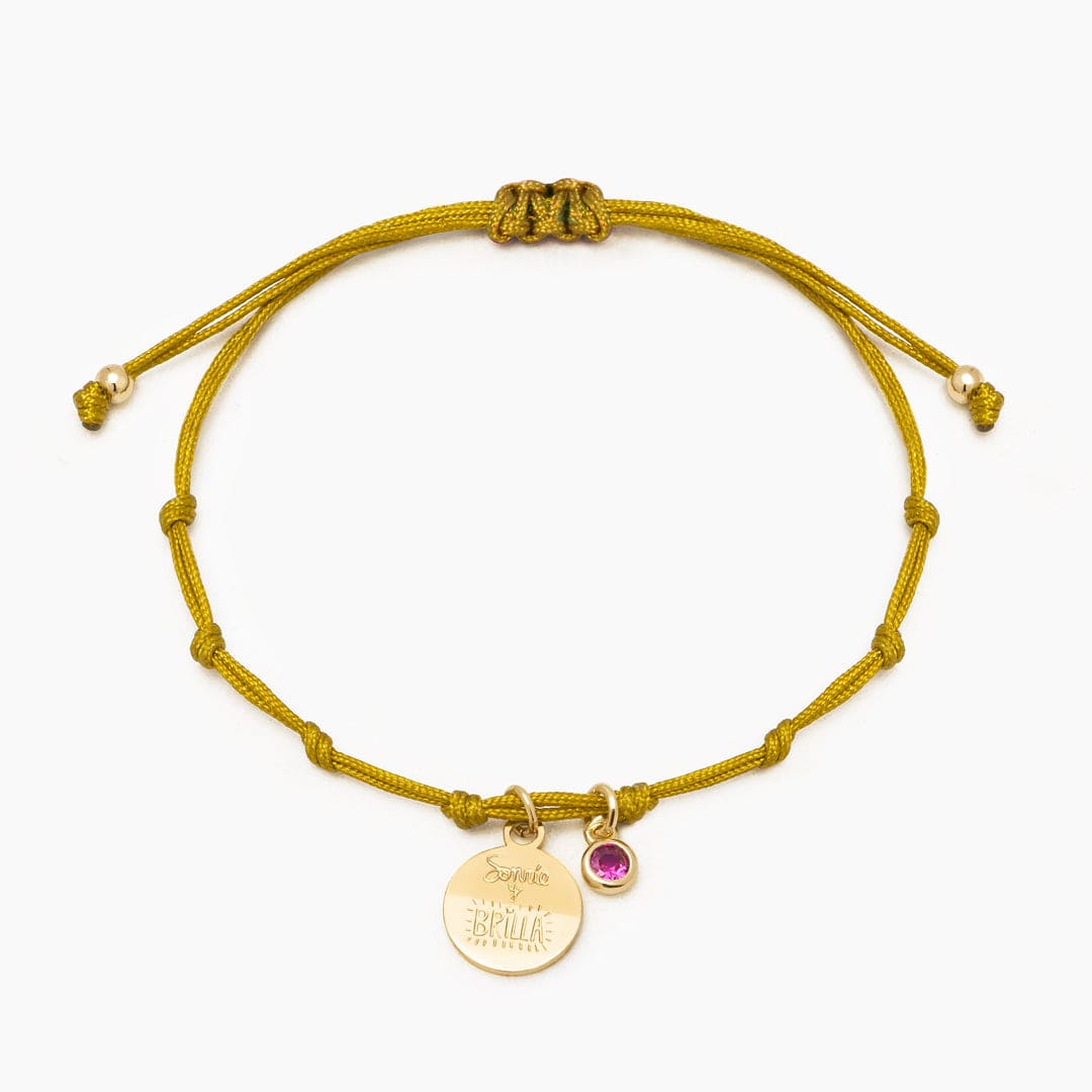 PULSERA HILO SONRIE Y BRILLA - VERDE OASIS