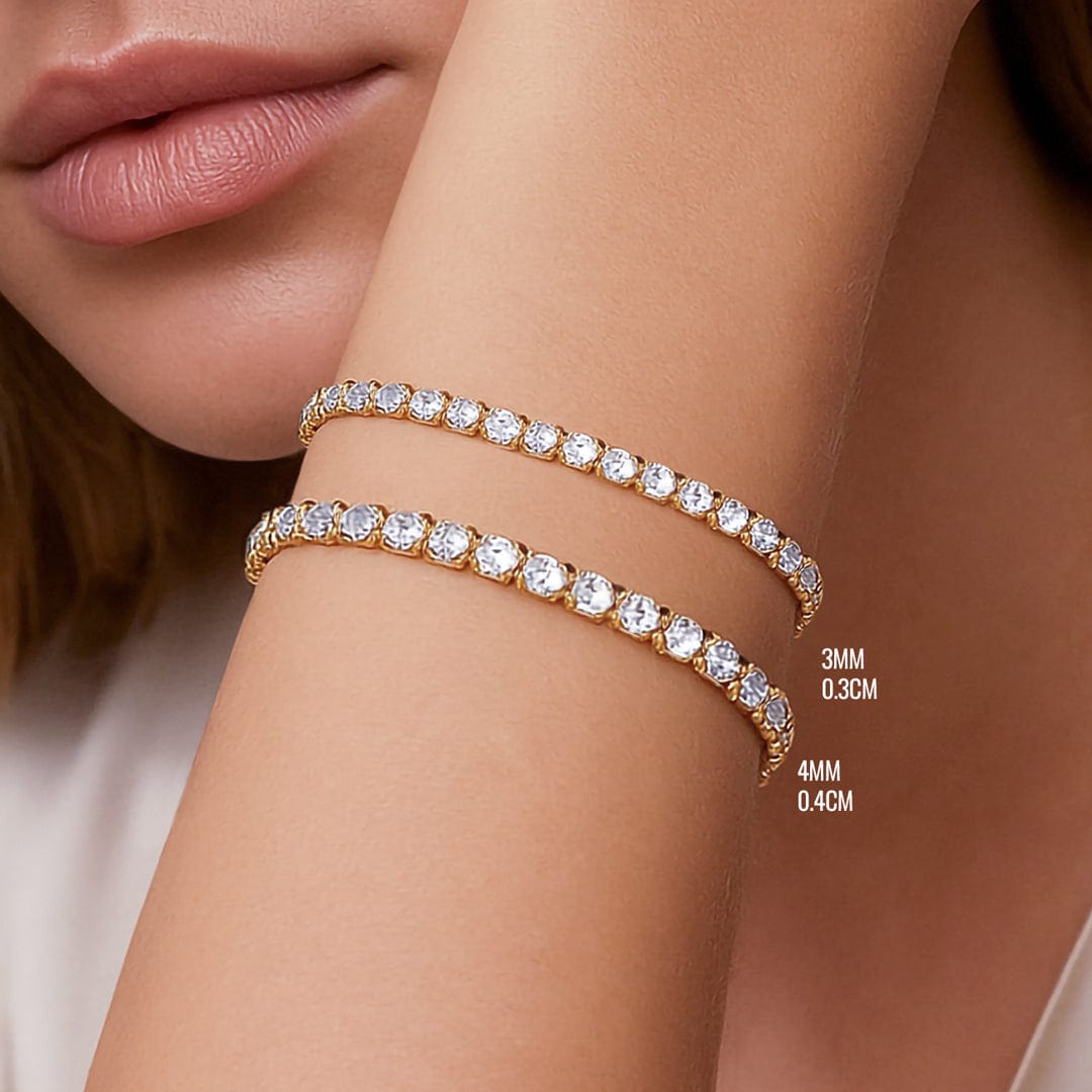 PULSERA TENNIS GOLD - WATERPROOF