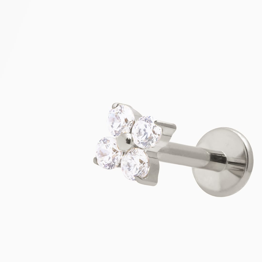 ZOE PIERCING TITANIO - SILVER - WATERPROOF