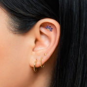 ALMUDENA LILA PIERCING TITANIO - GOLD - WATERPROOF