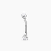 AURORA PIERCING TITANIO SILVER - BARBELL CURVO 10MM