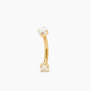 AURORA PIERCING TITANIO GOLD - BARBELL CURVO 8MM