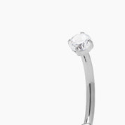 AURORA PIERCING TITANIO SILVER - BARBELL CURVO 10MM