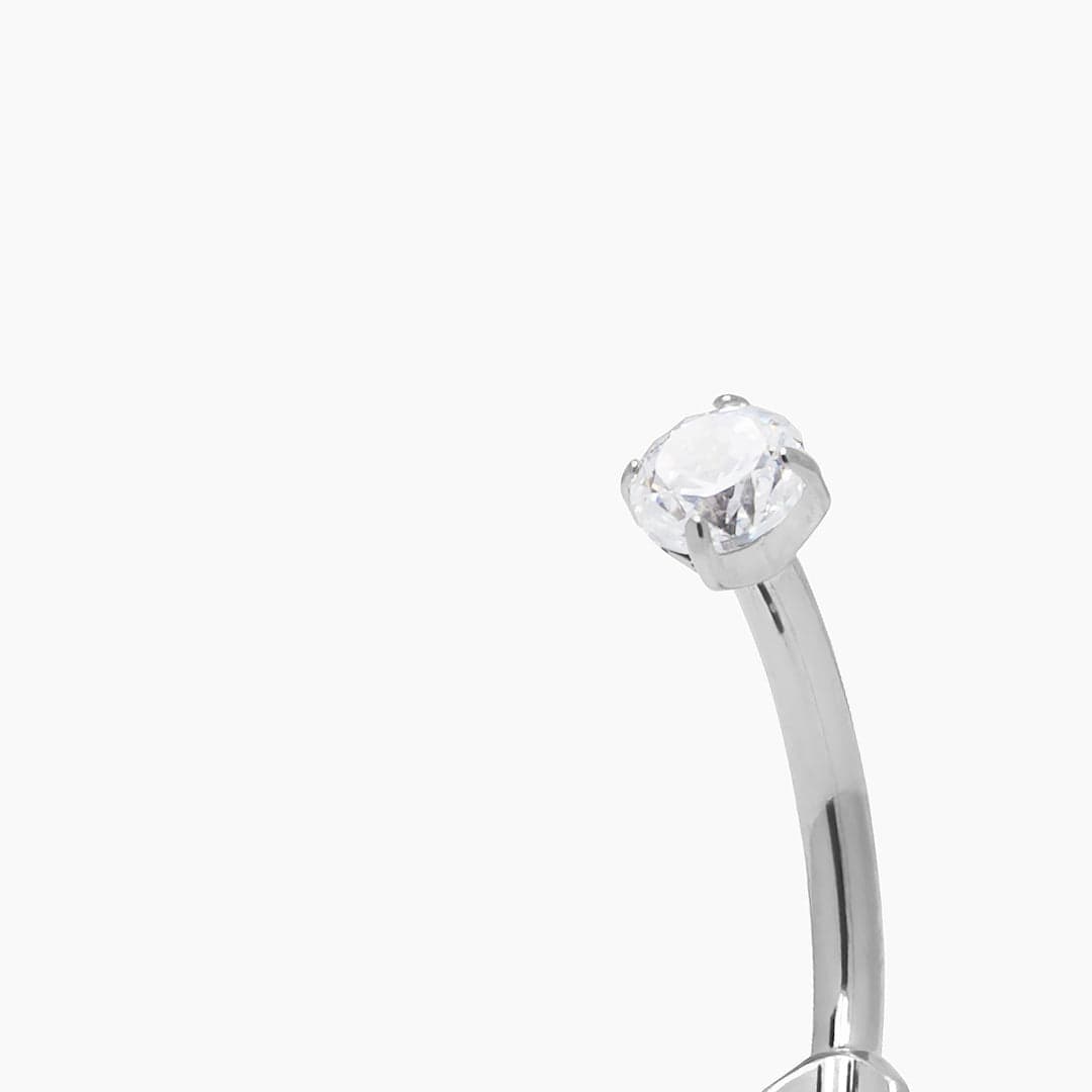 AURORA PIERCING TITANIO SILVER - BARBELL CURVO 8MM