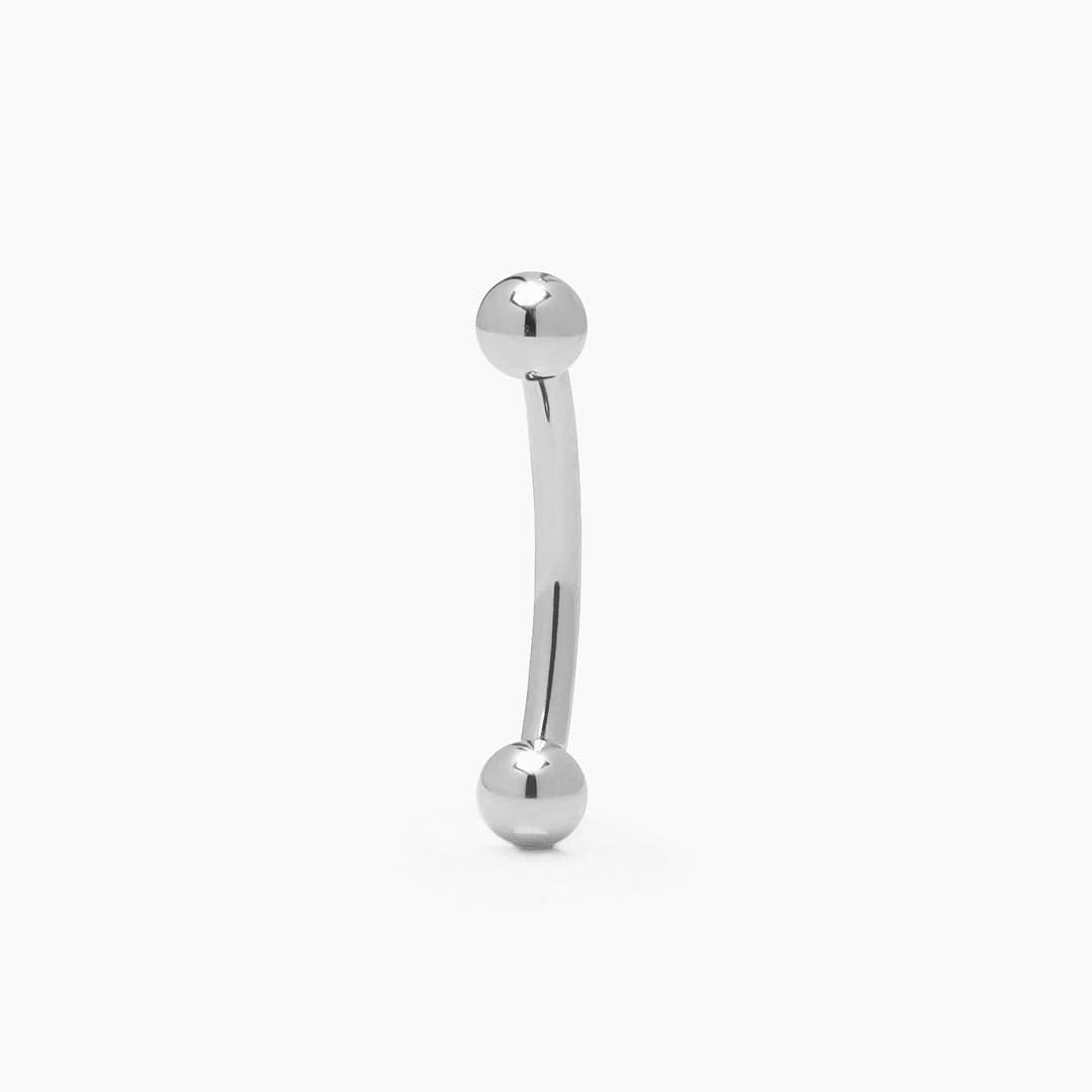 BALL PIERCING TITANIO SILVER - BARBELL CURVO 10MM