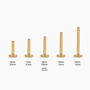 BARRA LABRET PIERCING TITANIO - ROSCA INTERNA