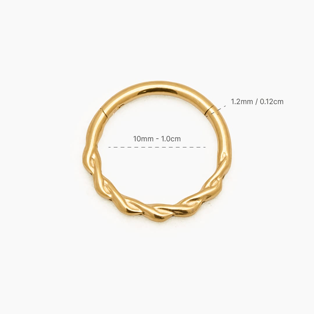CALI PIERCING TITANIO GOLD 1.2x10mm - WATERPROOF