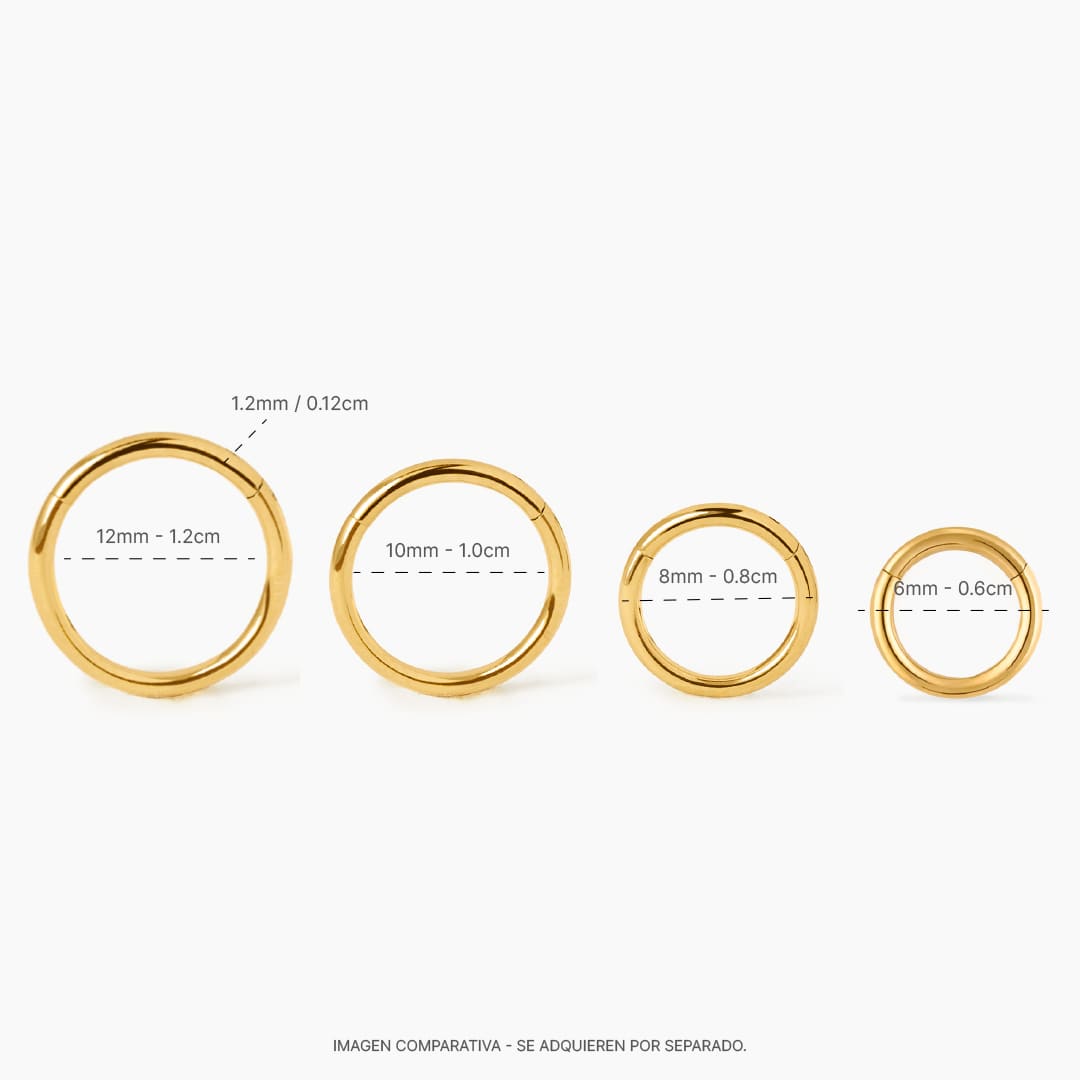 BORA PIERCING TITANIO GOLD - WATERPROOF