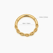 CALI PIERCING TITANIO GOLD 1.2X8mm - WATERPROOF