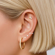 PUNTO DE LUZ PIERCING TITANIO - GOLD 3MM - WATERPROOF