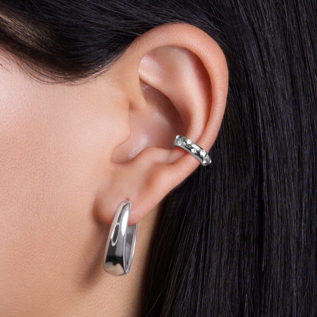 CLARA EAR CUFF SILVER - WATERPROOF