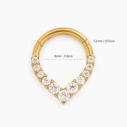 LIA PIERCING TITANIO GOLD 8mm - WATERPROOF