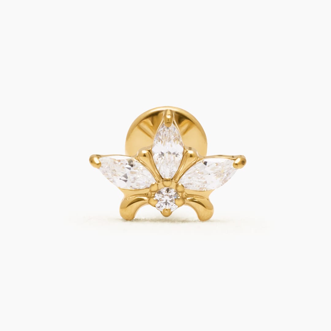 CORONA PIERCING TITANIO - GOLD - WATERPROOF