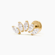 CROWN PIERCING TITANIO - GOLD - WATERPROOF