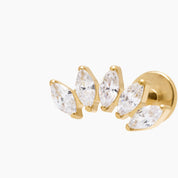 CROWN PIERCING TITANIO - GOLD - WATERPROOF