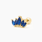 CROWN PIERCING AZUL - PLATA925