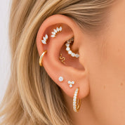 SAMIRA PIERCING TITANIO - GOLD - WATERPROOF