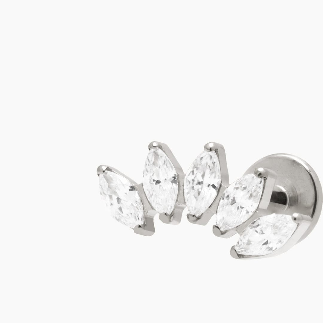 CROWN PIERCING TITANIO - SILVER - WATERPROOF