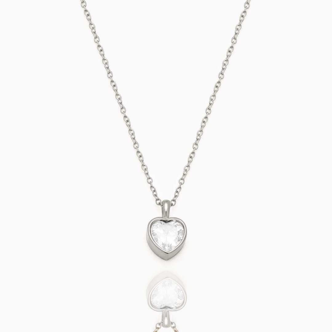 COLLAR CUORE SILVER - WATERPROOF