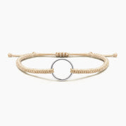 PULSERA HILO DHARMA PLATA 925- NUDE - HOMBRE
