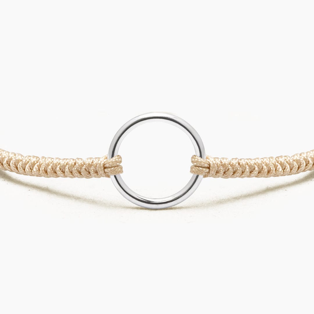 PULSERA HILO DHARMA PLATA 925- NUDE - HOMBRE