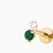 DUALIS PIERCING TITANIO - VERDE - WATERPROOF