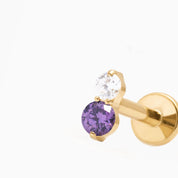 DUALIS PIERCING TITANIO - LILA - WATERPROOF