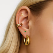 ZIG ZAG EAR CUFF GOLD - WATERPROOF
