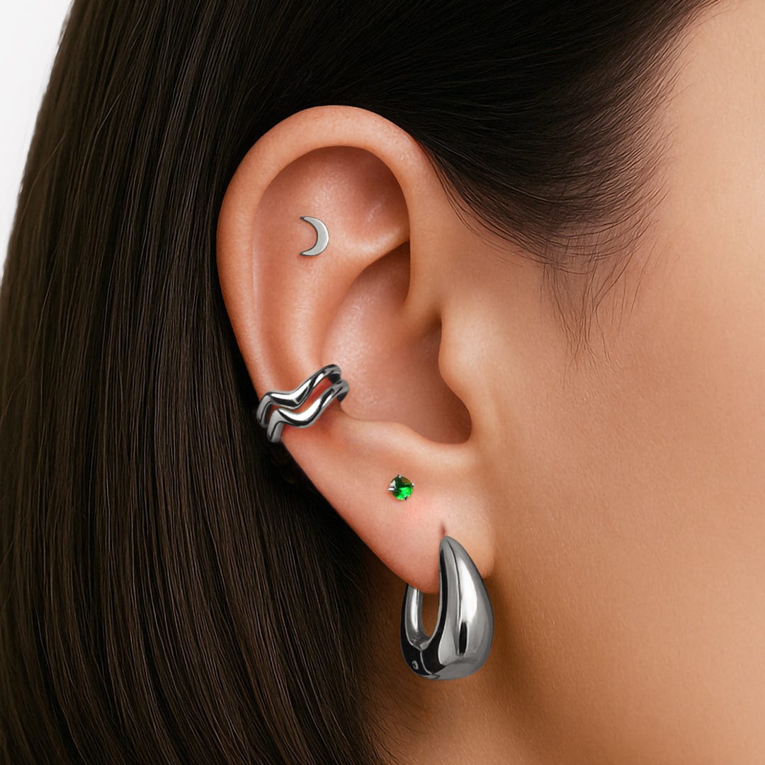 LUNA PIERCING TITANIO - WATERPROOF