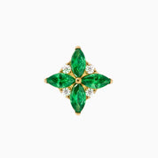 SILENE PIERCING TITANIO VERDE - GOLD - WATERPROOF