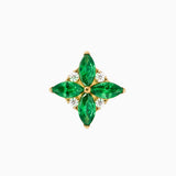 SILENE PIERCING TITANIO VERDE - GOLD - WATERPROOF