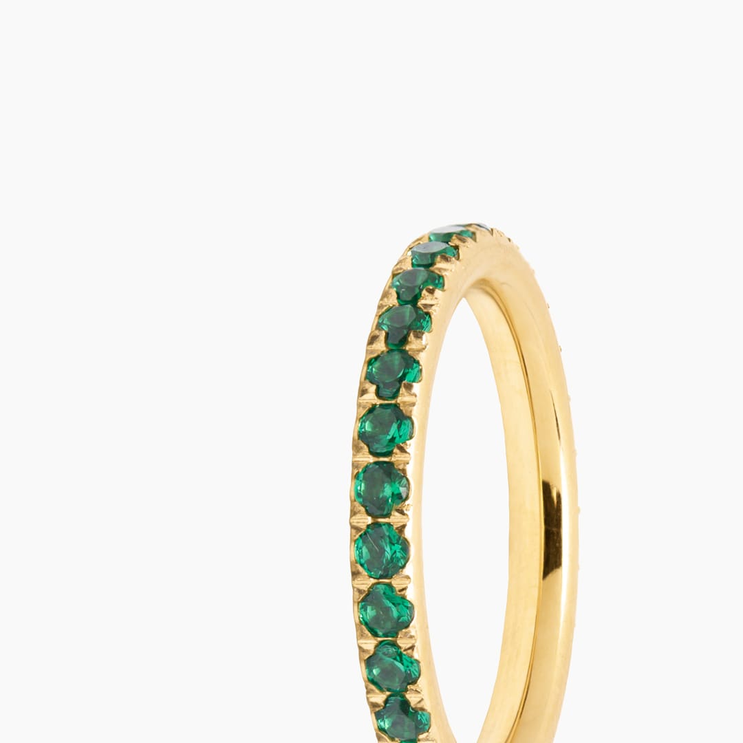 ANILLO PROMESA FADIA VERDE ESMERALDA - WATERPROOF