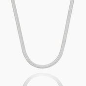 COLLAR FLAT SNAKE - SILVER - WATERPROOF