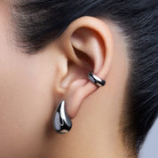 ZEUS SMALL EAR CUFF SILVER - WATERPROOF