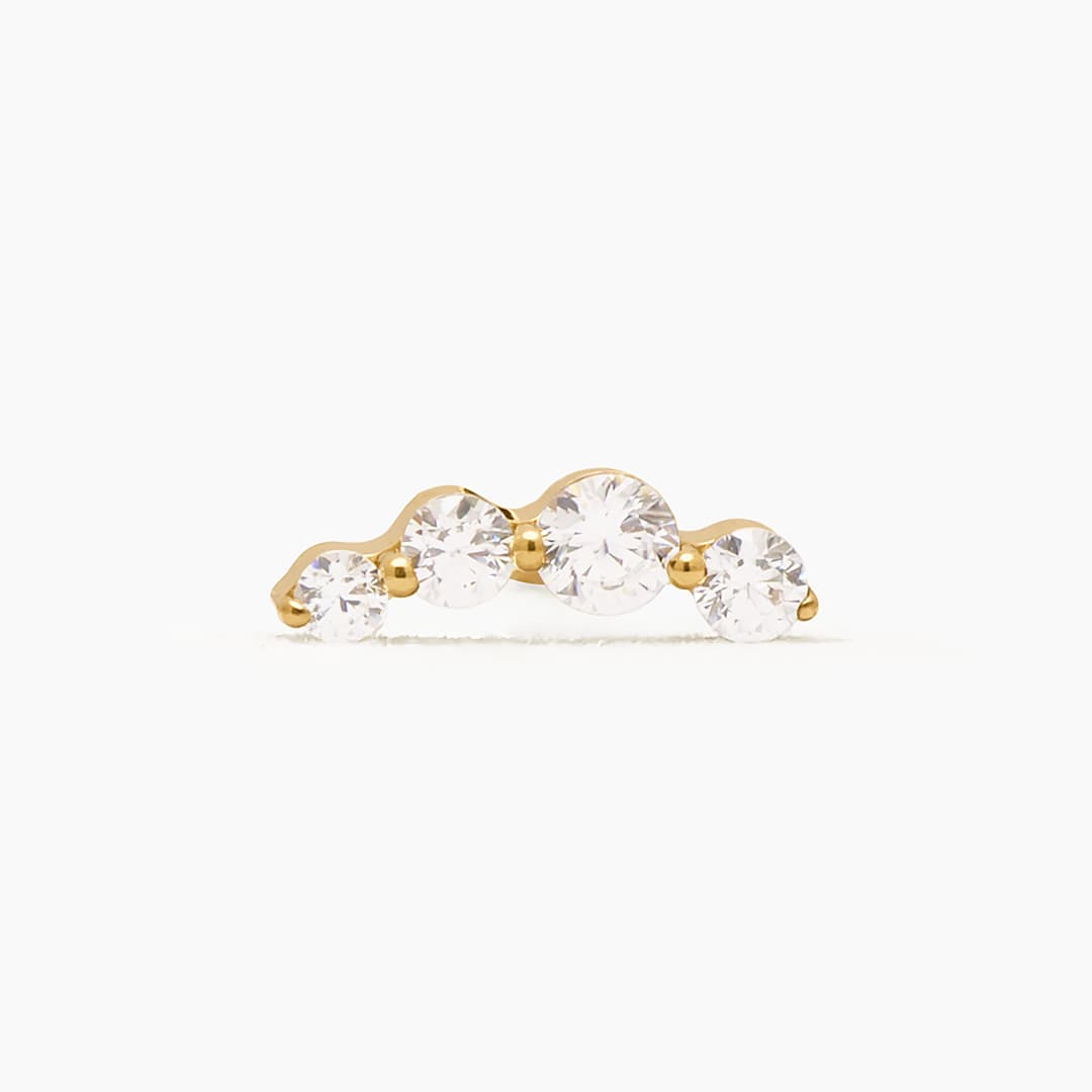 ALIZA PIERCING TITANIO - GOLD - WATERPROOF