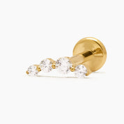 ALIZA PIERCING TITANIO - GOLD - WATERPROOF