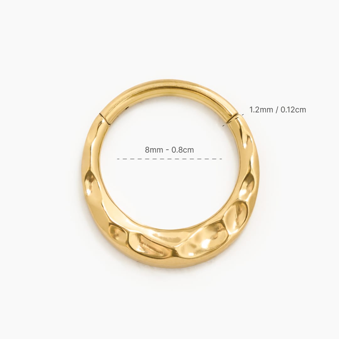 GRECIA PIERCING TITANIO GOLD 8mm - WATERPROOF