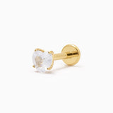 HEART PIERCING TITANIO 4MM - GOLD - WATERPROOF