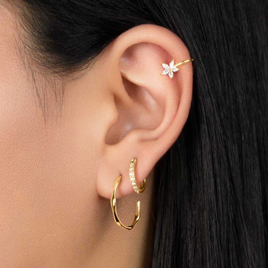 FLOWER EAR CUFF GOLD