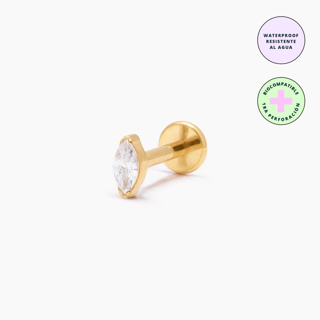 DAMLA PIERCING TITANIO - GOLD - WATERPROOF