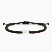 PULSERA HILO INFINITY PLATA 925 - BLACK - HOMBRE