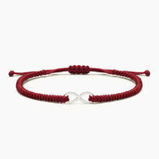 PULSERA HILO INFINITY PLATA 925 - BORGOÑA - HOMBRE