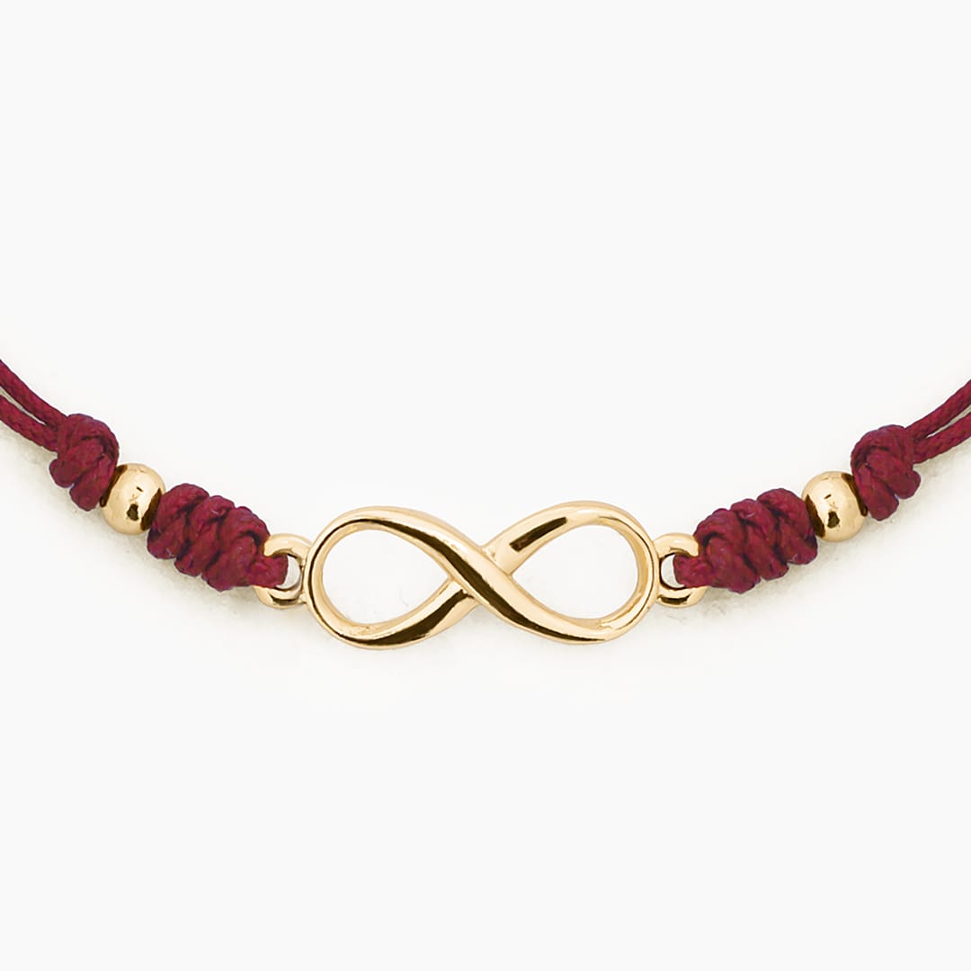 PULSERA HILO INFINIDAD - BORGOÑA