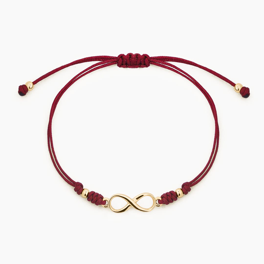 PULSERA HILO INFINIDAD - BORGOÑA