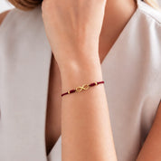 PULSERA HILO INFINIDAD - BORGOÑA
